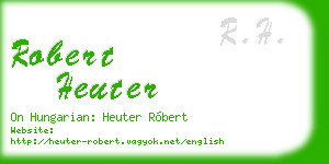 robert heuter business card